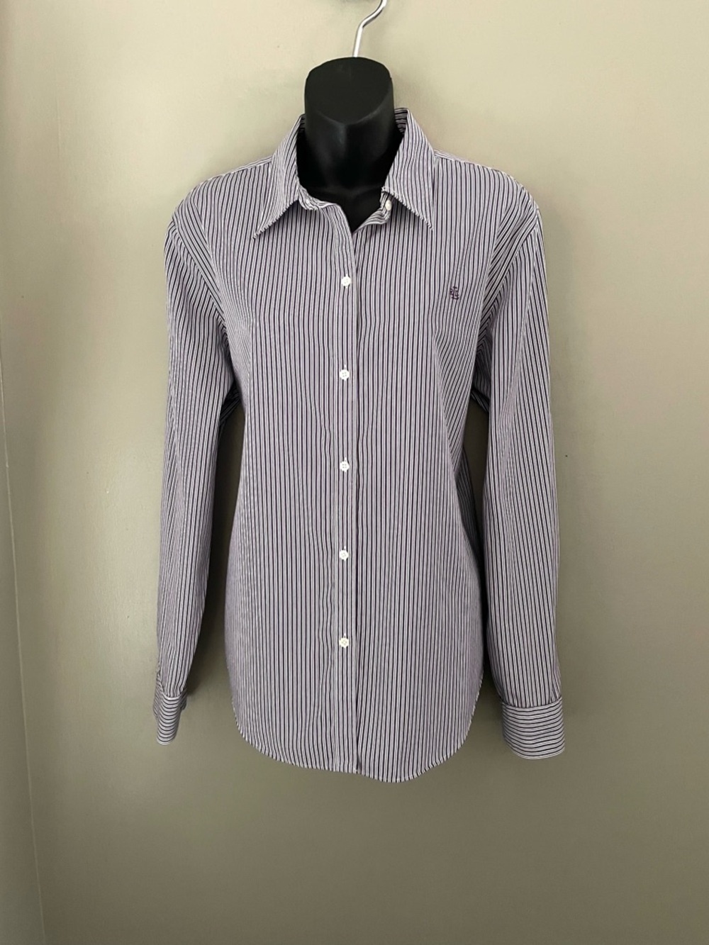 Ralph Lauren Purple Striped Button Down Shirt